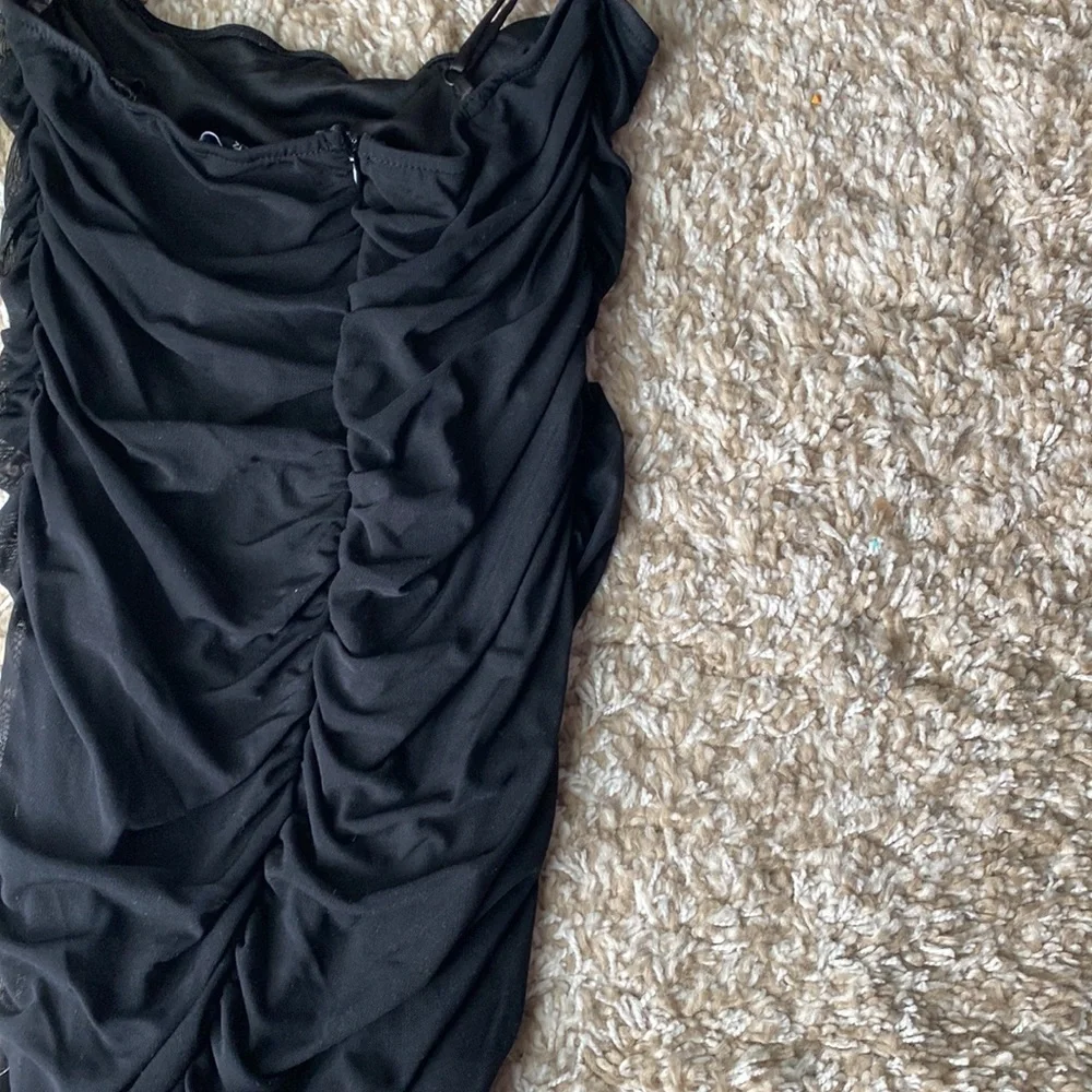 Ruched Maxi Dress with side slit - Picture 5 of 6